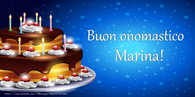 Buon onomastico Marina! - Cartoline compleanno