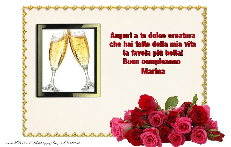 Buon Compleanno Marina - Cartoline compleanno